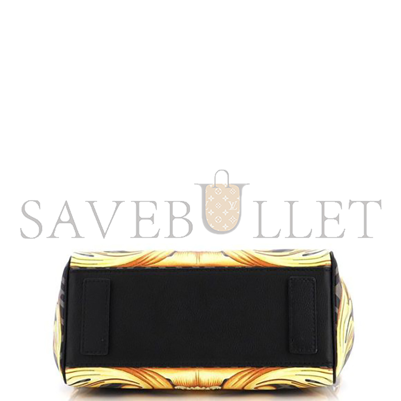 F**di versace x F**di fendace la medusa top handle bag printed laminated leather with (25*22*15cm)